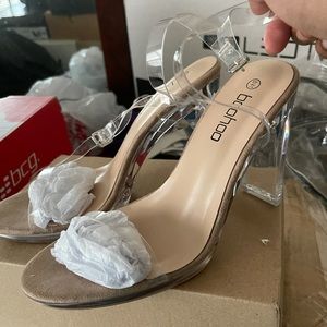 Clear perplex heels